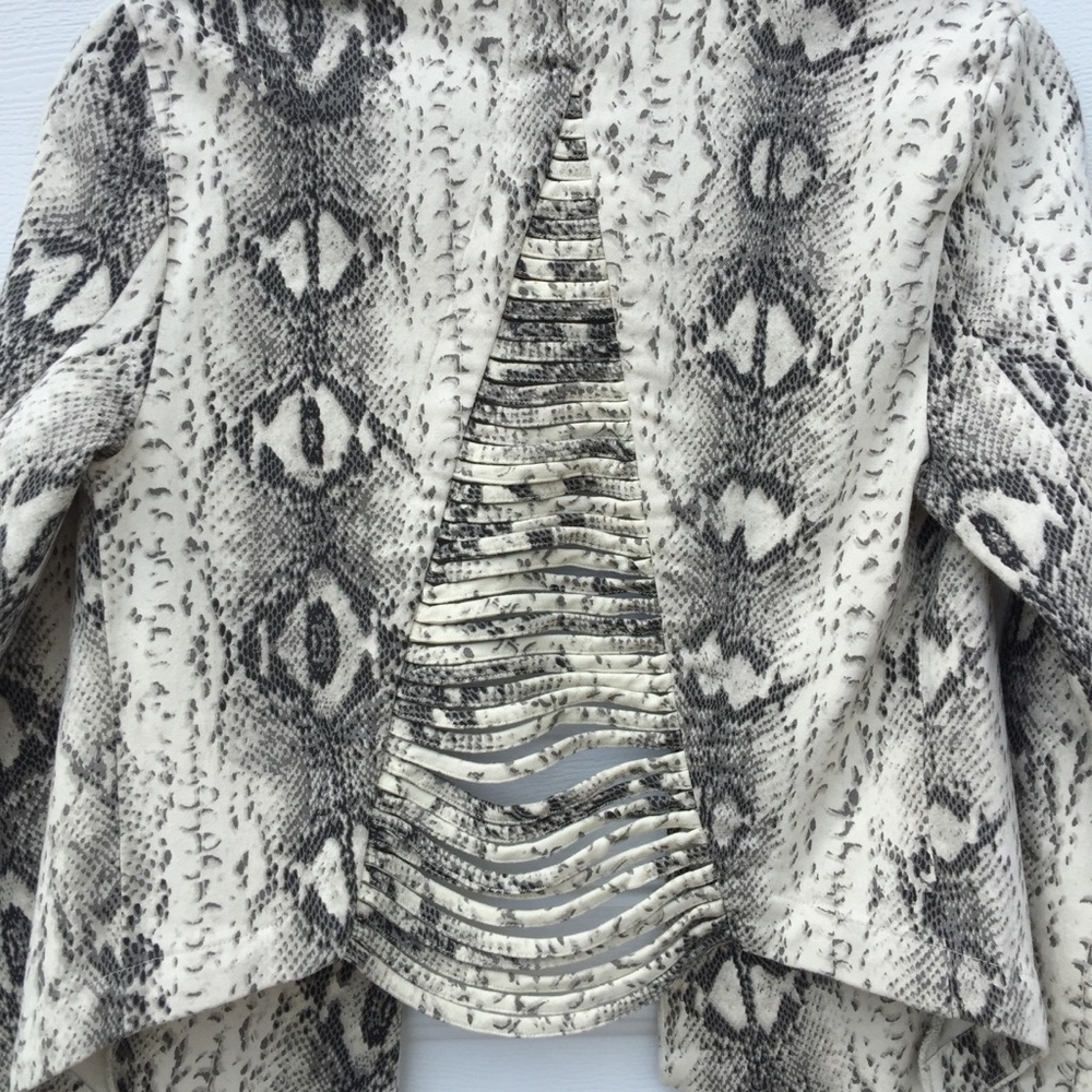 Mustard Seed Python Distressed Blazer - image 4